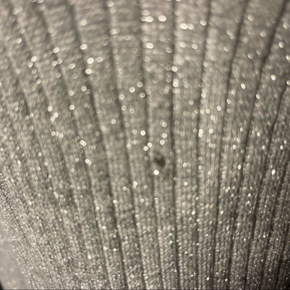 Verve ami Women's Open Front Gray Silver Metallic Shimmer Cardigan Sweater‎ S - Picture 5 of 5